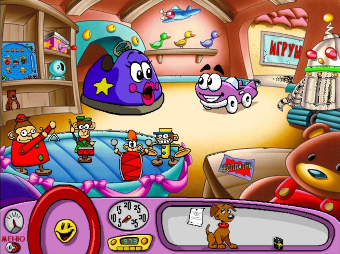 Putt-Putt Enters the Race - геймплей игры Windows